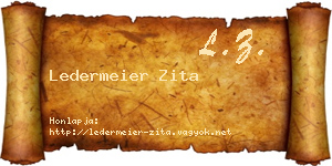 Ledermeier Zita névjegykártya